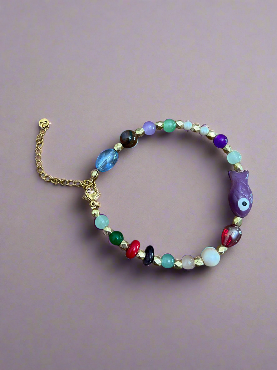 Purple Fish Bracelet