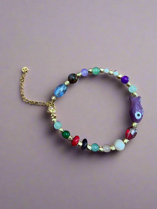Purple Fish Bracelet