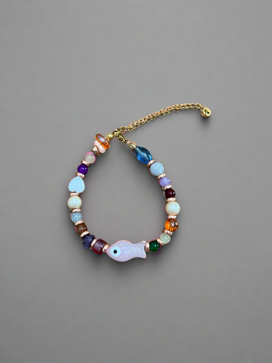 Pink Fish Bracelet