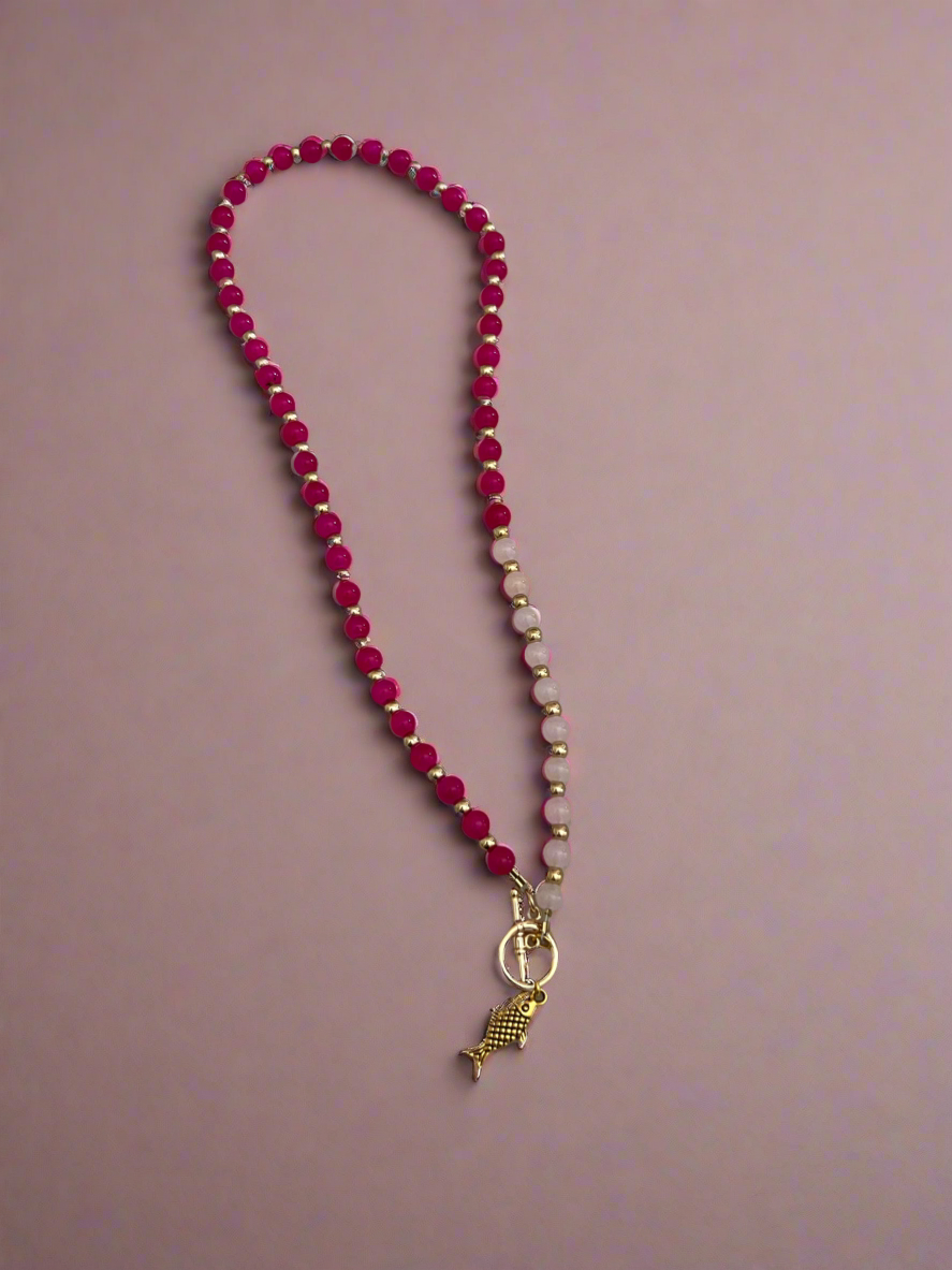 Rose Garden Fish Necklace