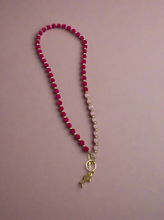 Rose Garden Fish Necklace